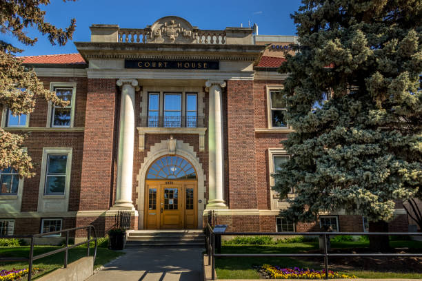 istock Historic Buildings in down town Red Deer Alberta Canada 1435383311
