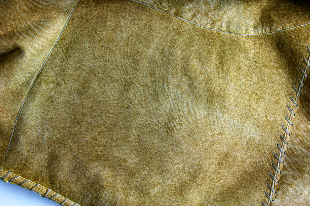 Leather background. Beige texture of leather, brown suede.