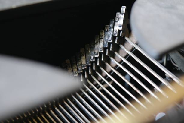 istock Closeup of Olivetti lettera with blurred background 1435397660