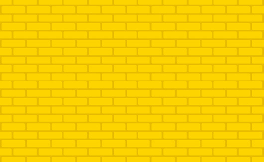 Realistic yellow brick wall texture. Abstract bright pattern. Background template for advertisement
