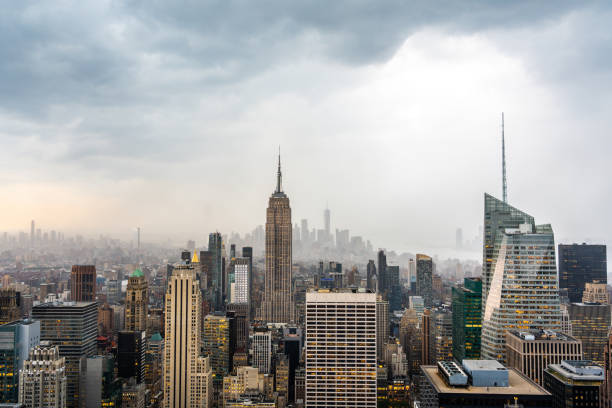 istock Rainy clouds over the skyscrapers of Manhattan 1435417143
