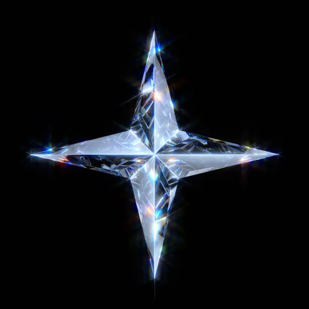 Photo of Diamond four pointed star