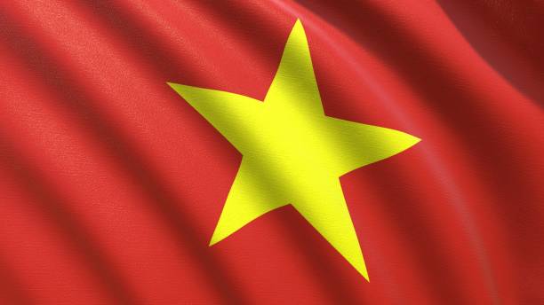 istock the vietnam flag made of fabric 3d-rendering 1435417829