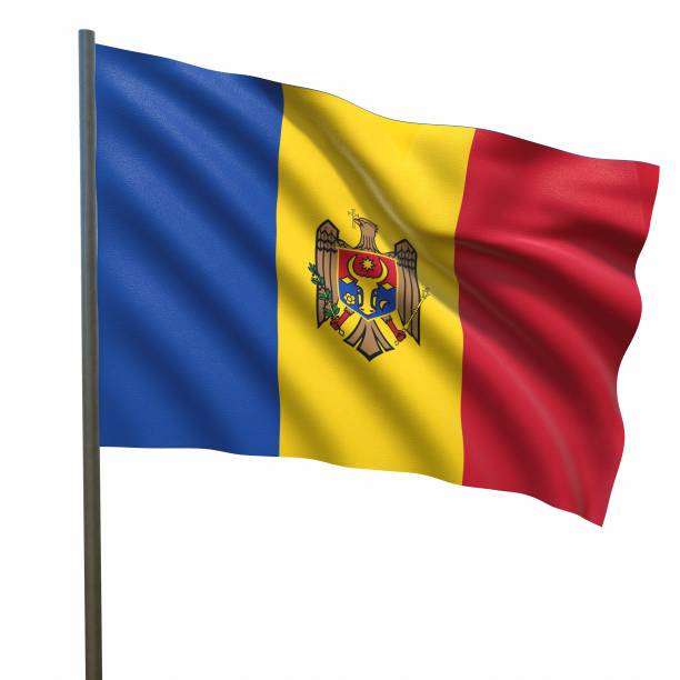 istock Flag of Moldova on a white background 3d-rendering 1435417852