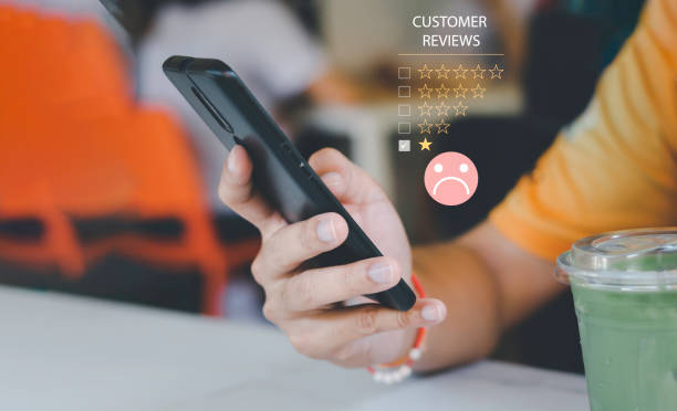 istock Unhappy businessman client with sadness emotion face on smartphone screen customer experience dissatisfied concept, , bad review, bad service dislike bad quality, low rating, social media not good. 1435434755