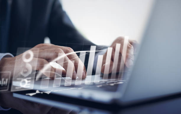 istock Businessman working with digital tablet computer virtual dashboard analyzing finance sales data and economic growth graph chart and account report technology 1435457653