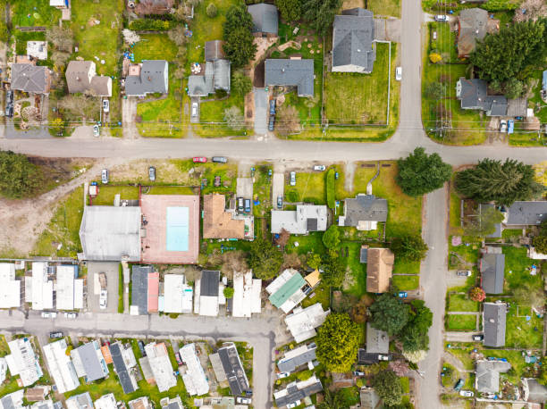 istock Aerial View of Mobile Home Park 1435460602