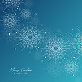 istock Blue Christmas snowflakes background 1435462055