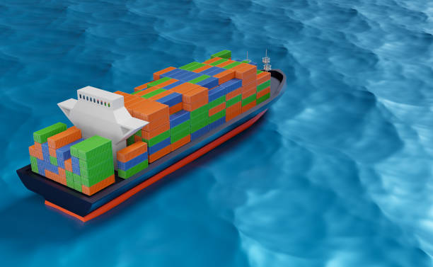 istock Cargo ship with container in ocean transportation ,shipping freight sea or Maritime shipping Concept ,3d illustration or 3d rendering 1435465586