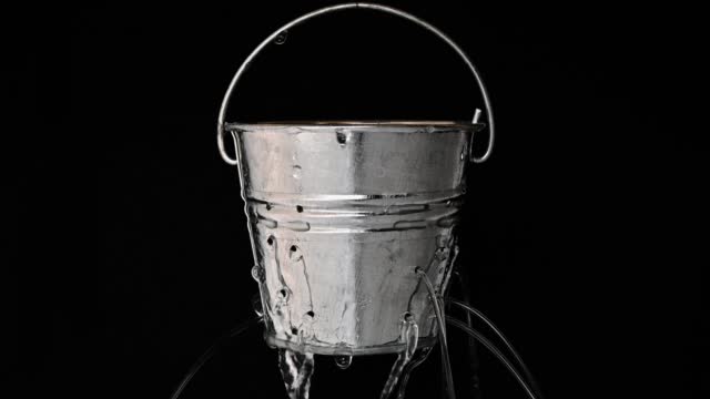 bucket with holes