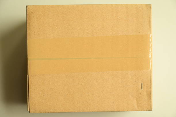 istock brown box packaging for shipping, paper textured 1435481652