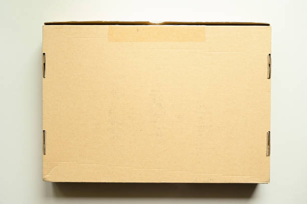 istock brown box packaging for shipping, paper textured 1435481665