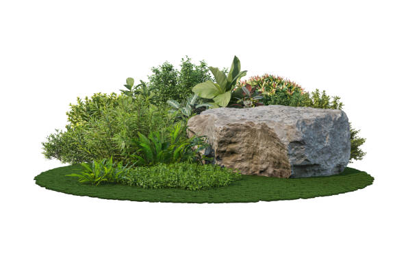 istock stone Garden decoration on a white background 1435494968