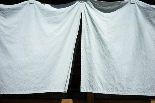 Traditional Japanese fabric curtain