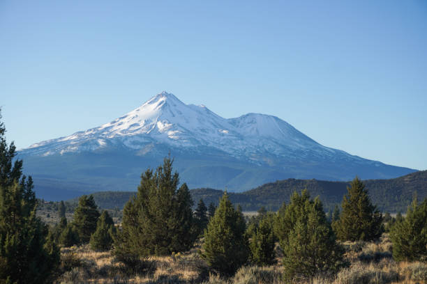 istock The distant mountains are covered with snow 1 1435509010