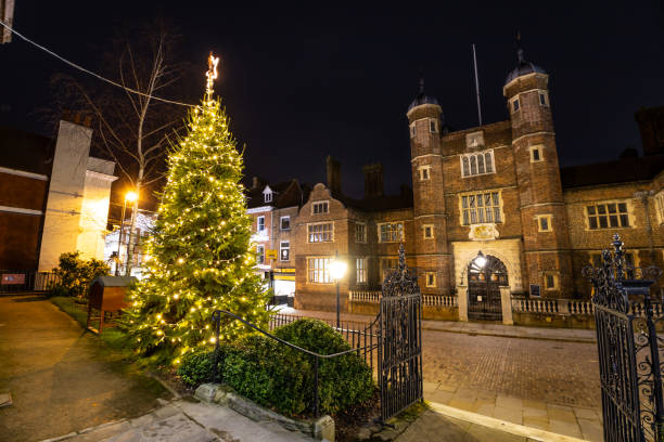 Christmas tree in Guildford Surrey England