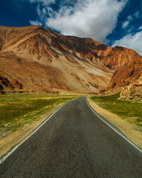 Mountain road of Ladakh, Northern India. Mountain road of Ladakh, Northern India. Beautiful landscape of Ladakh, highest plateau in India. leh district stock pictures, royalty-free photos & images