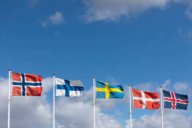 istock Flags of the Nordic coutries 1435522414