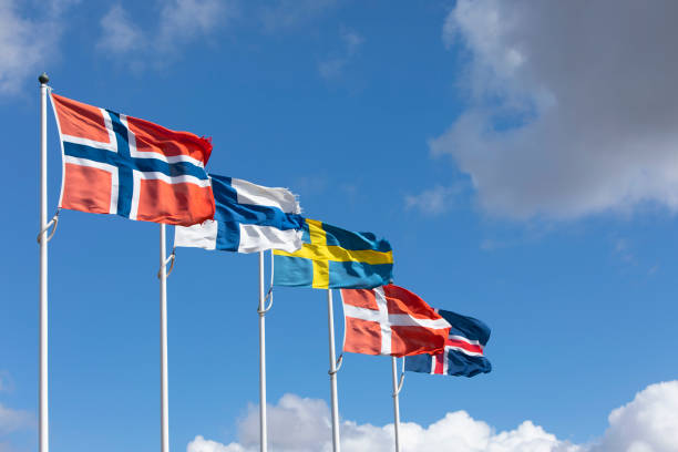 istock Flags of the Nordic coutries 1435522416