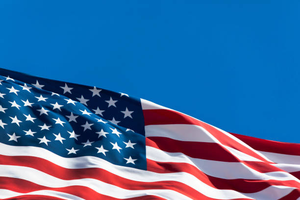 american flag close-up - bandera estadounidense fotografías e imágenes de stock