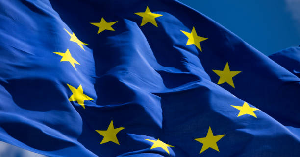 European union flag stock photo