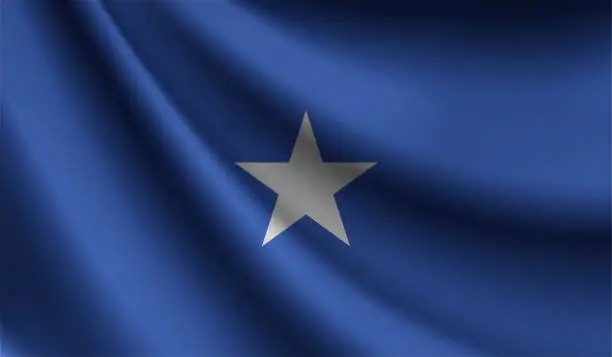 Vector illustration of Somalia flag waving Background for patriotic and national design. Vector illustration