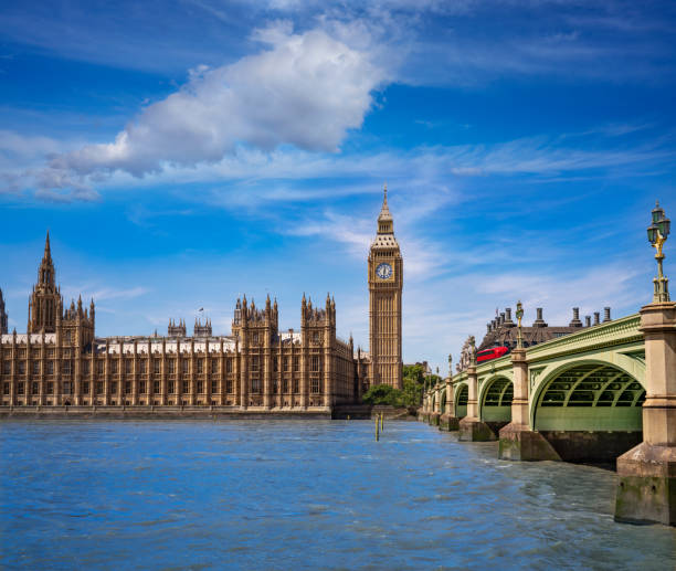 istock London Big Ben tower, Westminster bridge over Thames river England UK 1435527422