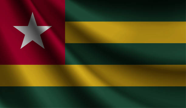 istock Togo flag waving Background for patriotic and national design. Vector illustration 1435528857