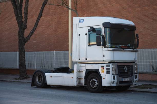 white semi truck
