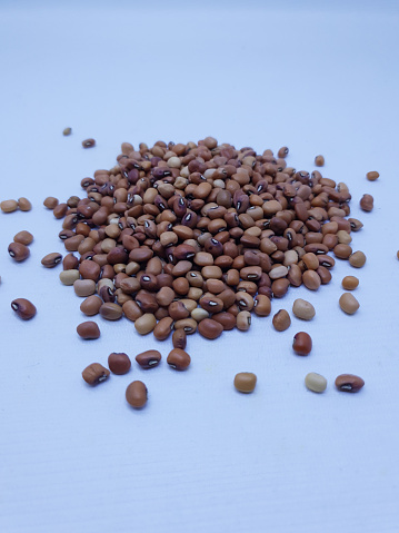 Azuki beans or kacang tunggak or kacang tolo,a popular type of bean in indonesia.isolated on white background.