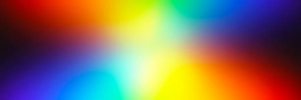istock Rainbow gradient texture for overlay background and photo filter. Light leak overlay film in landscape composition 1435538677