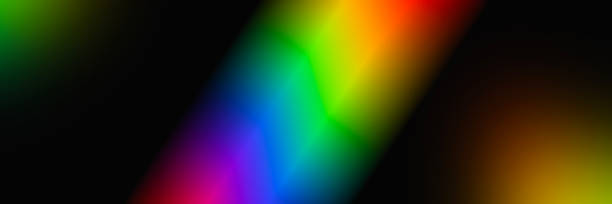 istock Rainbow gradient texture for overlay background and photo filter. Light leak overlay film in landscape composition 1435538707