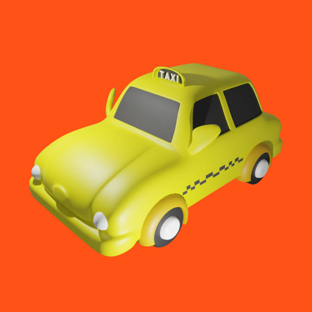 istock 3d Rendering taxi, vehicle Illustration 1435540019