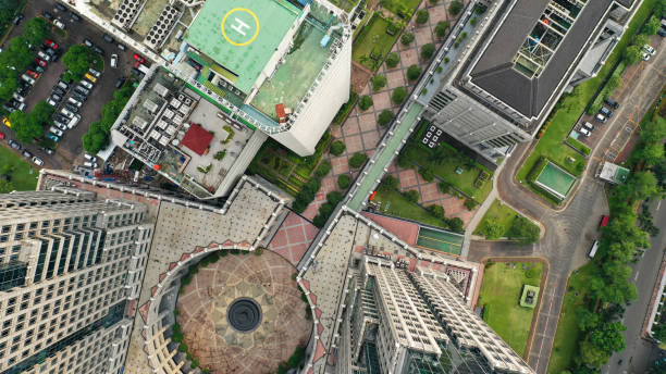 istock aerial top down view of a courtyard between two high rise buildings 1435544387
