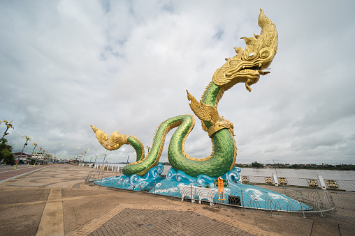The landmark of the town at the mekong promenade.