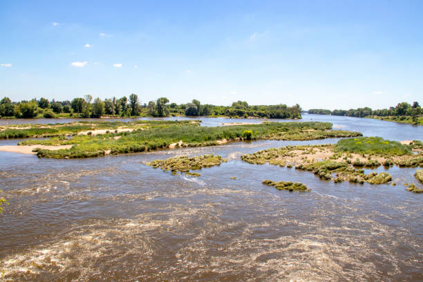 Beaugency. Islets on the Loire. Loiret. Centre-Val de Loire stock photo
