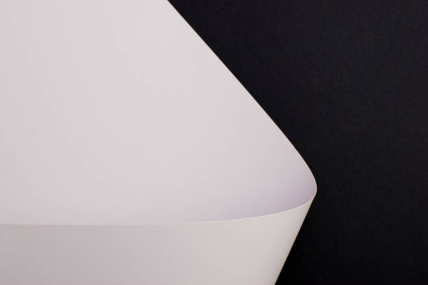istock Abstract white and black curved divided background 1435553304