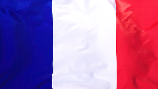 Real photograph of a French flag textile.
