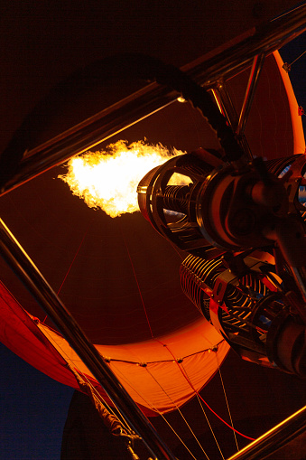 Flame in a hot air balloon