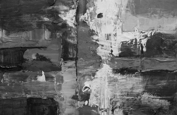 istock Black and white background wallpaper abstract, cover, art, texture 1435589012