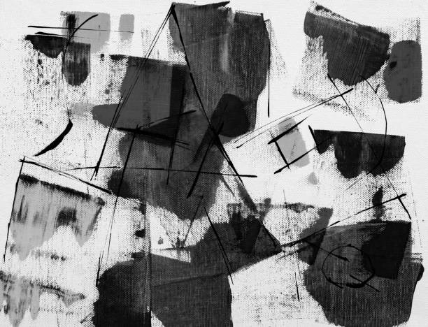 istock Black and white background wallpaper abstract, cover, art, texture 1435589144