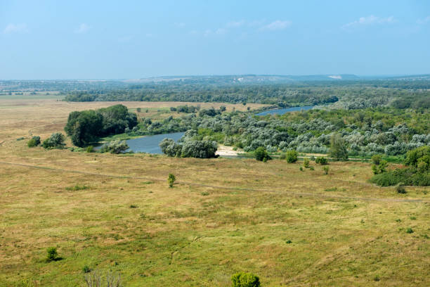 Top view from the chalk hill to the don river