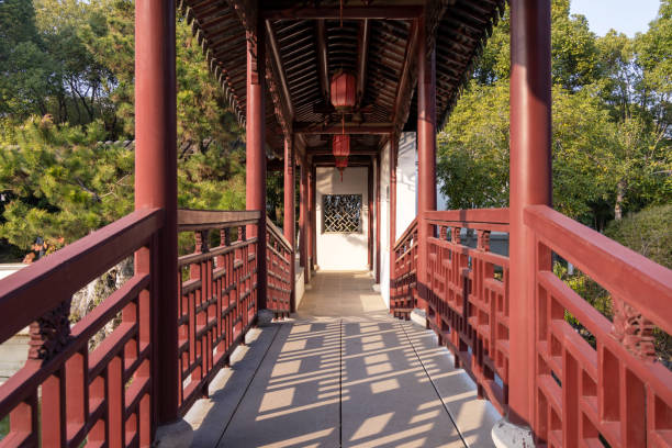 istock Corridor of classical architecture in China 1435591014