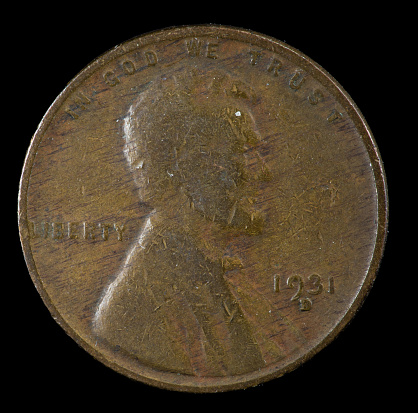 1931 D US Lincoln cent minted in Denver.