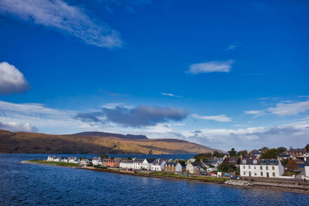 istock Cottages at harbourside, Ullapool, Scotland, Britain 1435594545