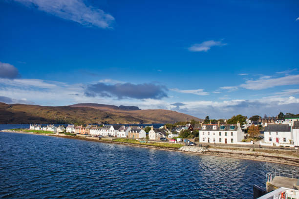 istock Cottages at harbourside, Ullapool, Scotland, Britain 1435594550