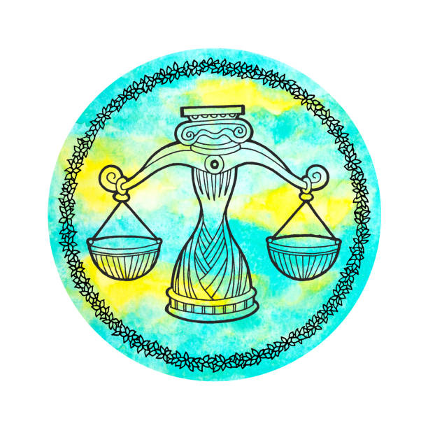 istock libra zodiac astrology horoscope symbol icon design in air element color art background watercolor painting cartoon drawing illustration fortune 1435595042