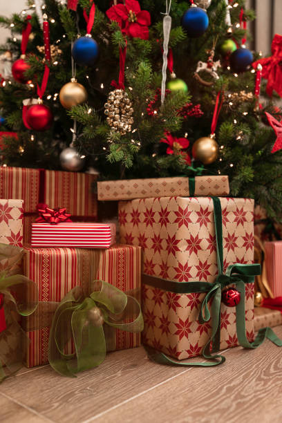 istock Christmas presents under the Christmas tree 1435596519