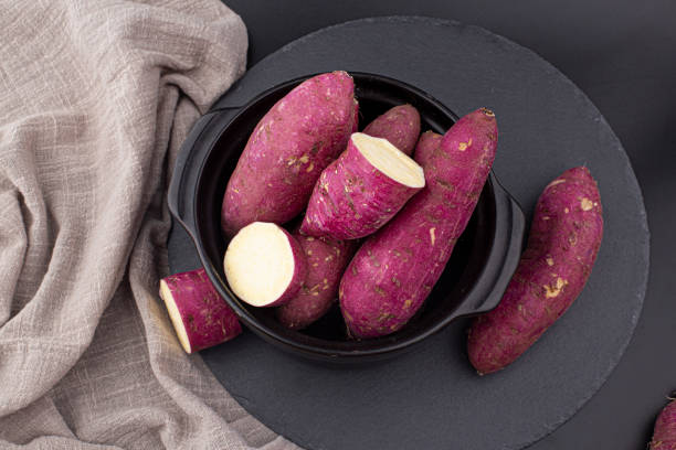 istock A sweet potato placed on a white background. 1435602999