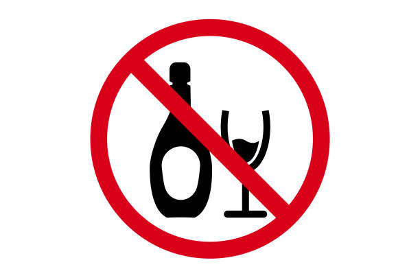 istock No alcohol icon or no wine sign isolated on a white background. 1435608852